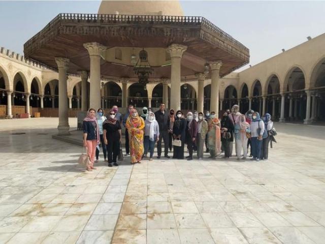زيارة زوجات سفراء ٢٠ دولة بالعالم إلى منطقة مجمع الأديان بمصر القديمة