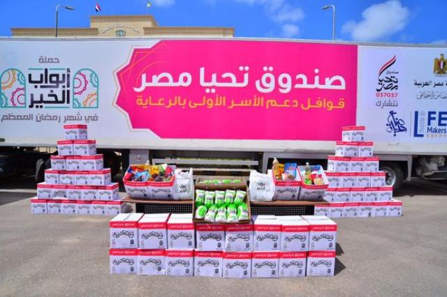صندوق تحيا مصر يوفر 132 طن مواد غذائية ودواجن لـ 10 ألف أسرة بالمحافظة