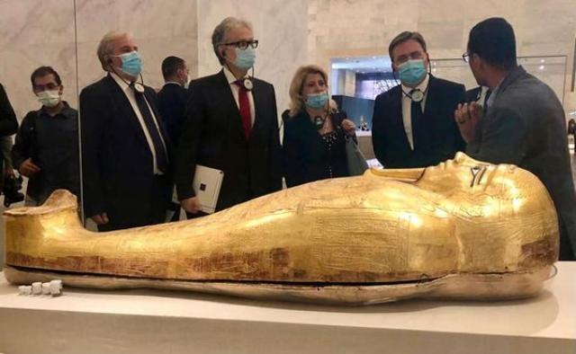المتحف القومى للحضارة المصريه بالفسطاط يستقبل وزير خارجية صربيا