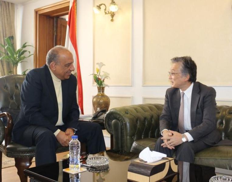 وزير قطاع الأعمال العام يبحث مع سفير اليابان تعزيز فرص الشراكة والتعاون الاقتصادي