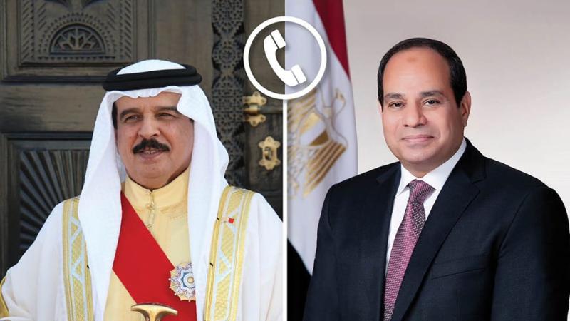 الرئيس السيسي يتلقي اتصالاً هاتفياً من الملك حمد بن عيسى آل خليفة ملك البحرين