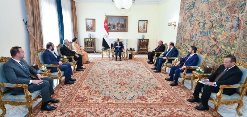 الرئيس السيسي يستقبل رئيس تيار الحكمة العراقي