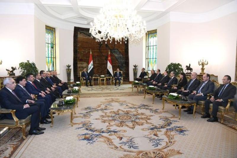 الرئيس السيسي يستقبل رئيس وزراء العراق