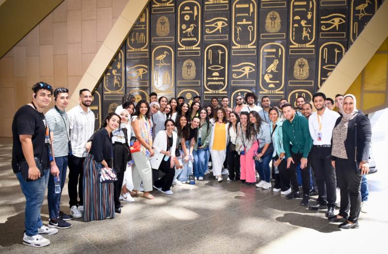 وزيرة الهجرة تزور المتحف المصري الكبير بصحبة 50 شابًا مصريًا من شباب ”ميدسي”