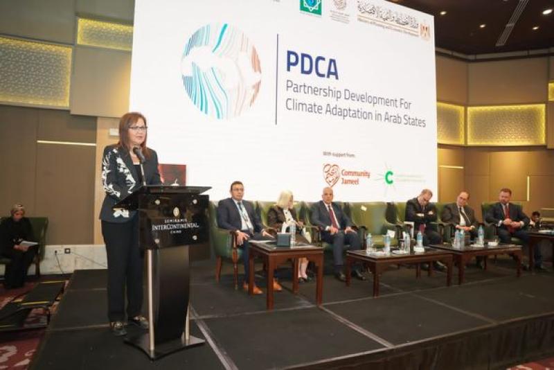 وزيرة التخطيط تفتتح مؤتمر ”الشراكة من أجل التكيّف مع تغيّر المناخ في الدول العربية”