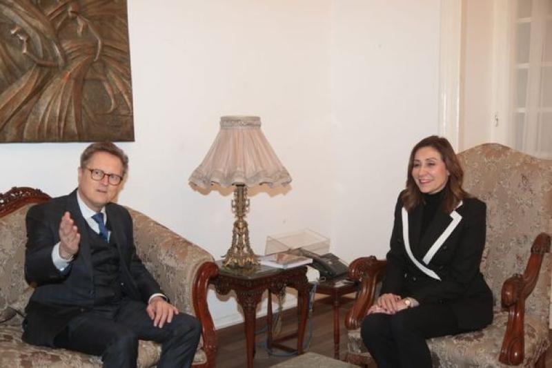 وزيرة الثقافة تستقبل سفير ألمانيا لدى القاهرة لبحث أطر التعاون الثقافي وآليات إقامة فعاليات مشتركة